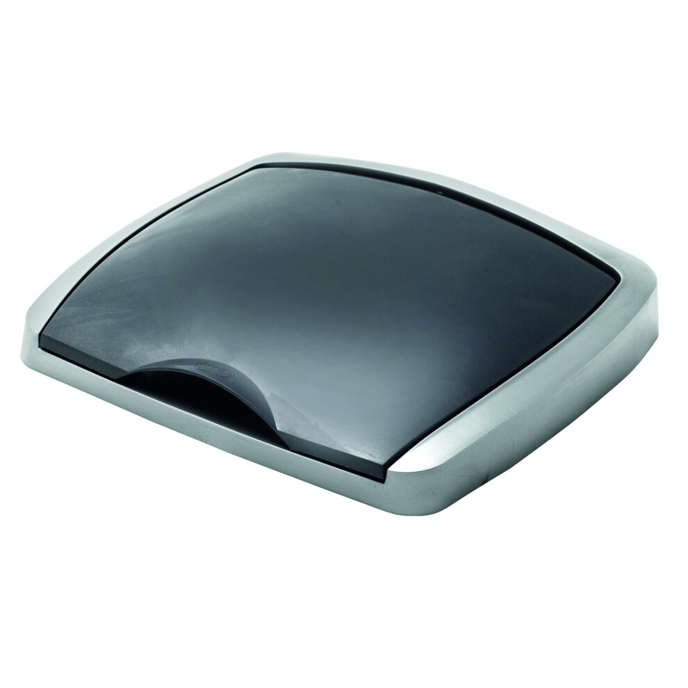 50L Lift Top Bin Lid - Metallic-Grey