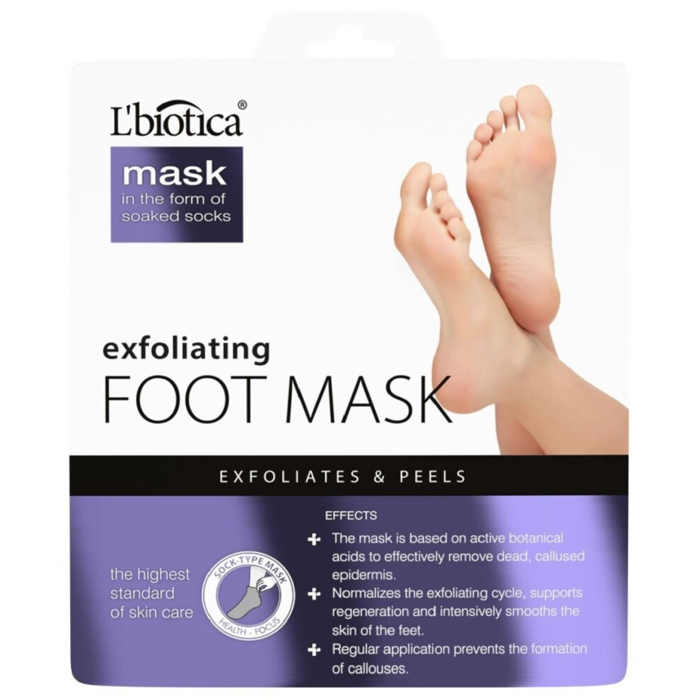L'biotica Exfoliating Peel Foot Sock Mask 40Ml