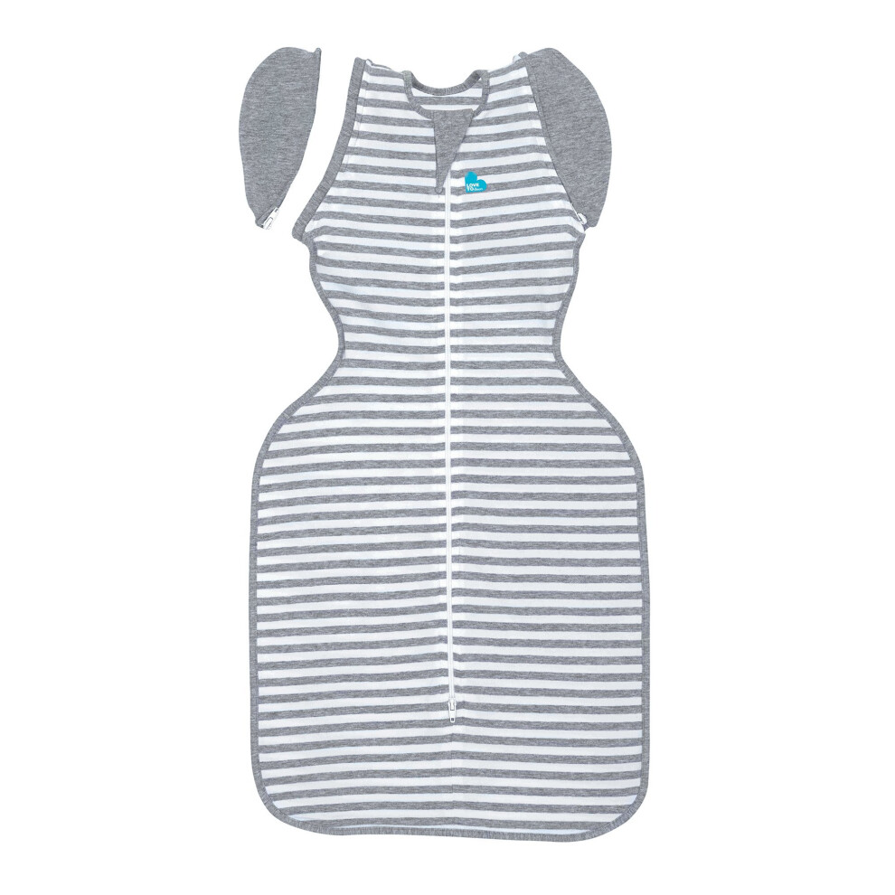 Love To Dream Swaddle Up L Grey Organic Cotton Transition Swaddle With Zip-Off Wings 16-40301