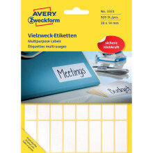 Avery Zweckform 3323 Multipurpose Labels 38 x 14 mm Pack of 928
