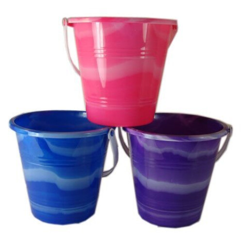 Set Of 10 Mixed Colour Small Beach Buckets 1
