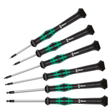 2052/6 Hexagon screwdriver set and rack for electronic applications, 6 pieces