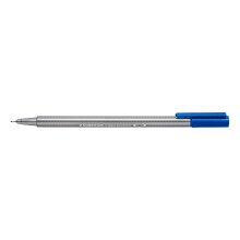 Staedtler 334 Triplus Fineliner Superfine Point Pens, 0.3 mm, Blue, Box of 10