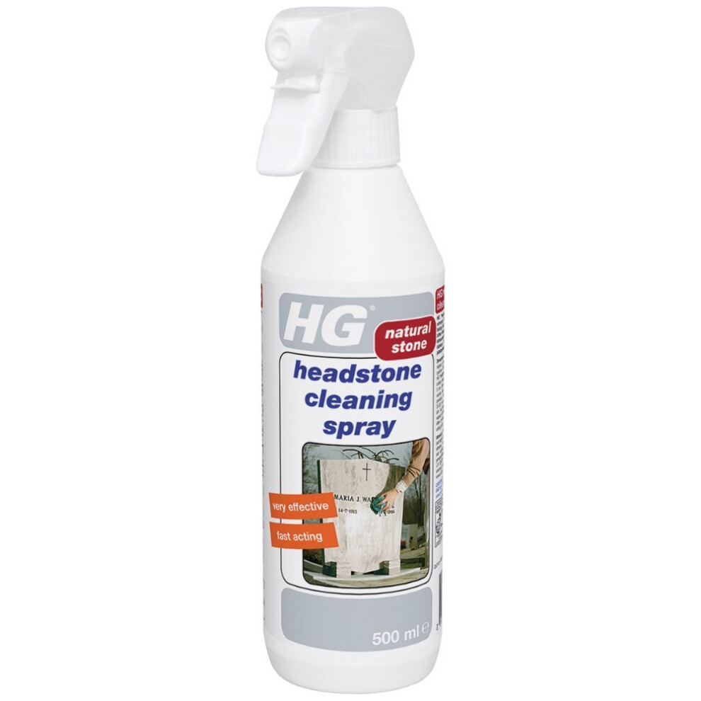 HG Headstone Cleaning Spray 500ML - A Headstone Cleaner Spray That Thoroughly And Effortlessly Removes dirt, Bird Droppings And Other Heavy Soiling