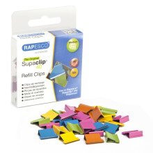 Rapesco RC4050MC Supaclip 40 Refill Clips Multi-Color [Pack of 50]