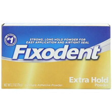 Fixodent Denture Adhesive Powder, Extra Hold - 2.7 oz by Fixodent