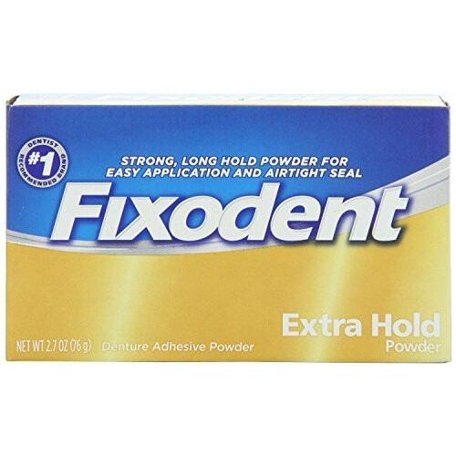 Fixodent Denture Adhesive Powder, Extra Hold - 2.7 oz by Fixodent
