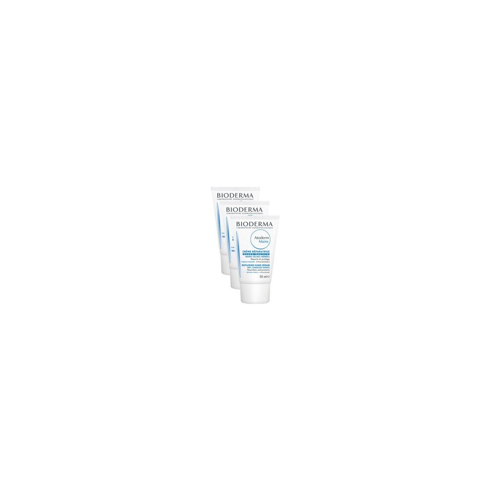 Bioderma Atoderm Hands & Nails Repairing Cream 3 x 50ml