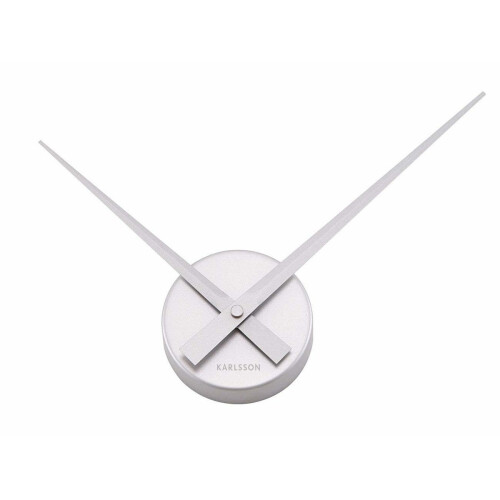 Karlsson Karlsson Little Big Time Aluminium Wall Clock, Silver 1