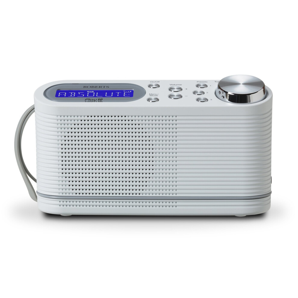 Roberts Radio Play10 DAB/DAB+/FM Digital Radio with Simple Presets - White