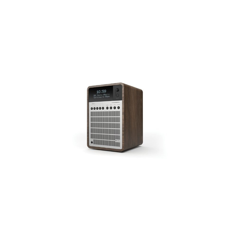 Revo Super Signal Deluxe Dab Table Radio With Dab/Dab+/Fm Reception, Digital Alarm And Bluetooth Wireless Streaming - Walnut/ Silver 5060136411410