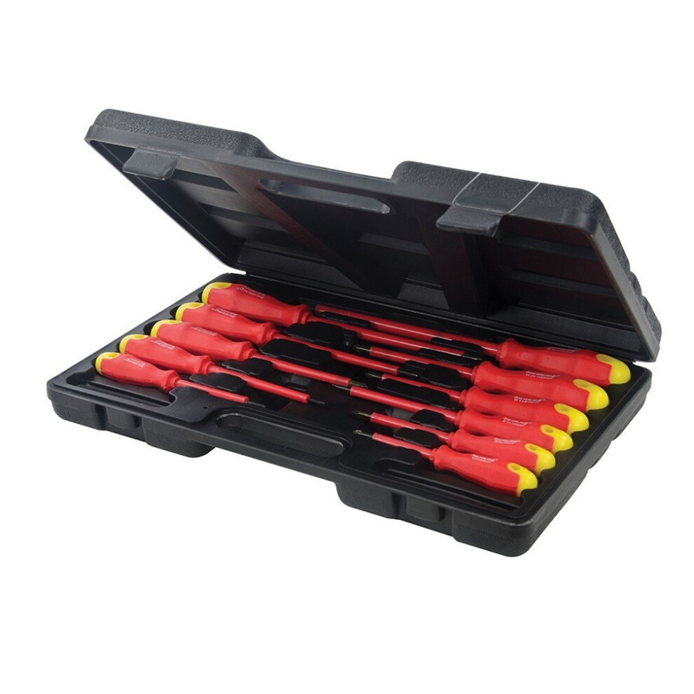 Silverline 918535 Insulated Soft-Grip Screwdriver Set Slotted & Phillips 11-Pieces