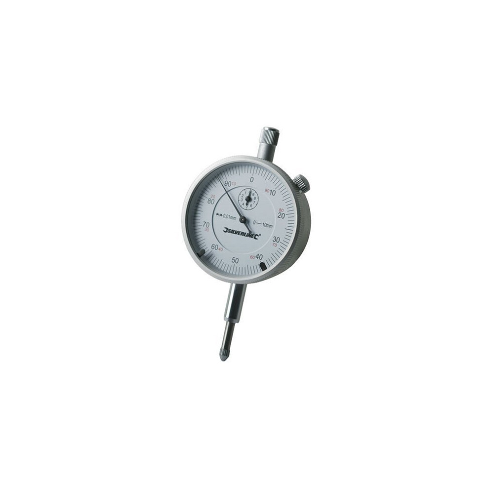 Silverline 196521 Metric Dial Indicator, 0-10 mm