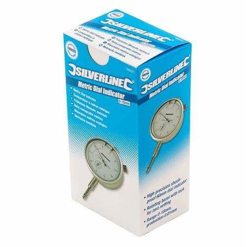 Silverline Silverline 196521 Metric Dial Indicator, 0-10 mm 1