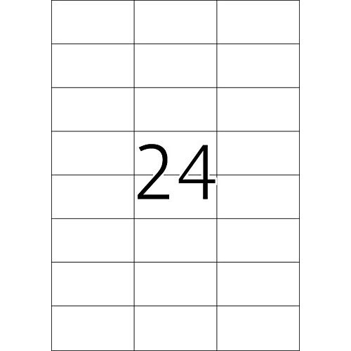 HERMA 4390 70x37mm Colour Laser Paper Rectangular Premium Multi Function Labels - Matte White (600 Labels, 24 per Sheet) 1