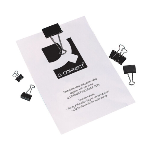 Q-Connect 19mm Foldback Clip (Pack of 10)