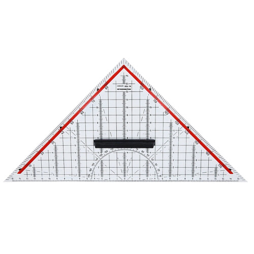 Rumold 1058 Set Square Ruler 32.5 cm Plastic Transparent