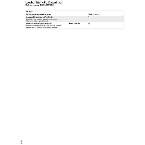 OSRAM Dulux S 2 Pin 9W 827 Osram 9 Watt 2