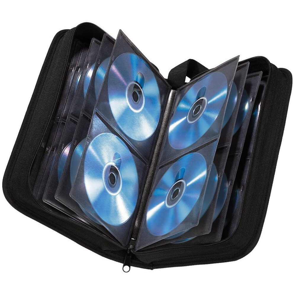 Hama CD wallet for storing 64 CDs/DVDs/Blu-rays, black,00011616