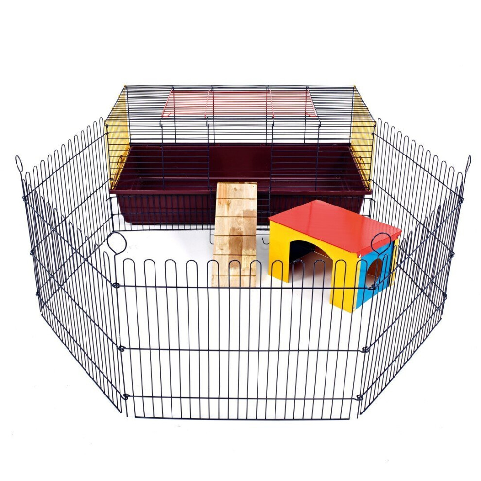 Little-Friends Little Friends Indoor Rabbit 100 Cage With Run: Ideal For Rabbits & Guinea Pigs