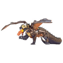Figurinha Dragão das Trevas - PAPO - O MUNDO FANTÁSTICO - Multicolorido - Marrom - Para Criança