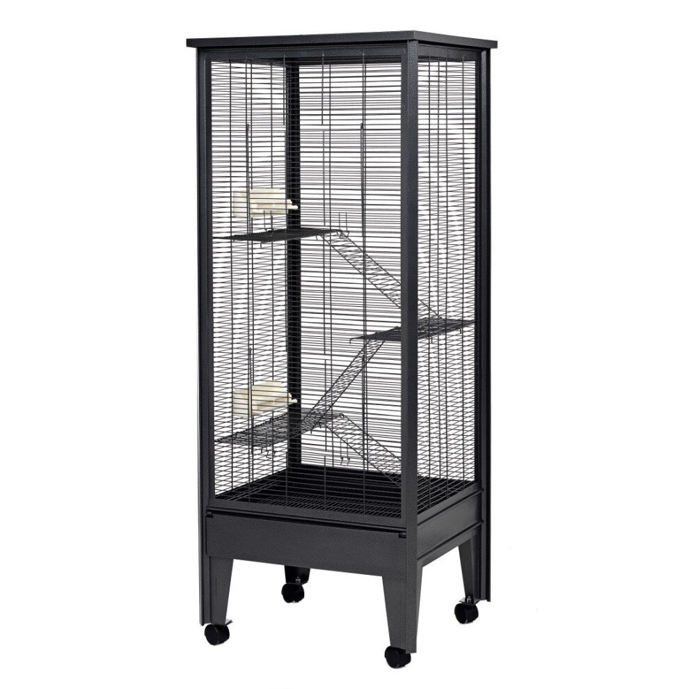 Little-Friends Little Friends Large Chewproof Tall Chinchilla Metal Cage
