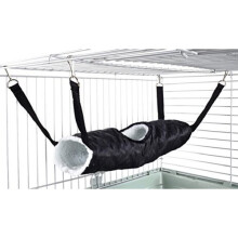 Little Friends Tunnel Tube Rat Ferret Toy, Quilted Black