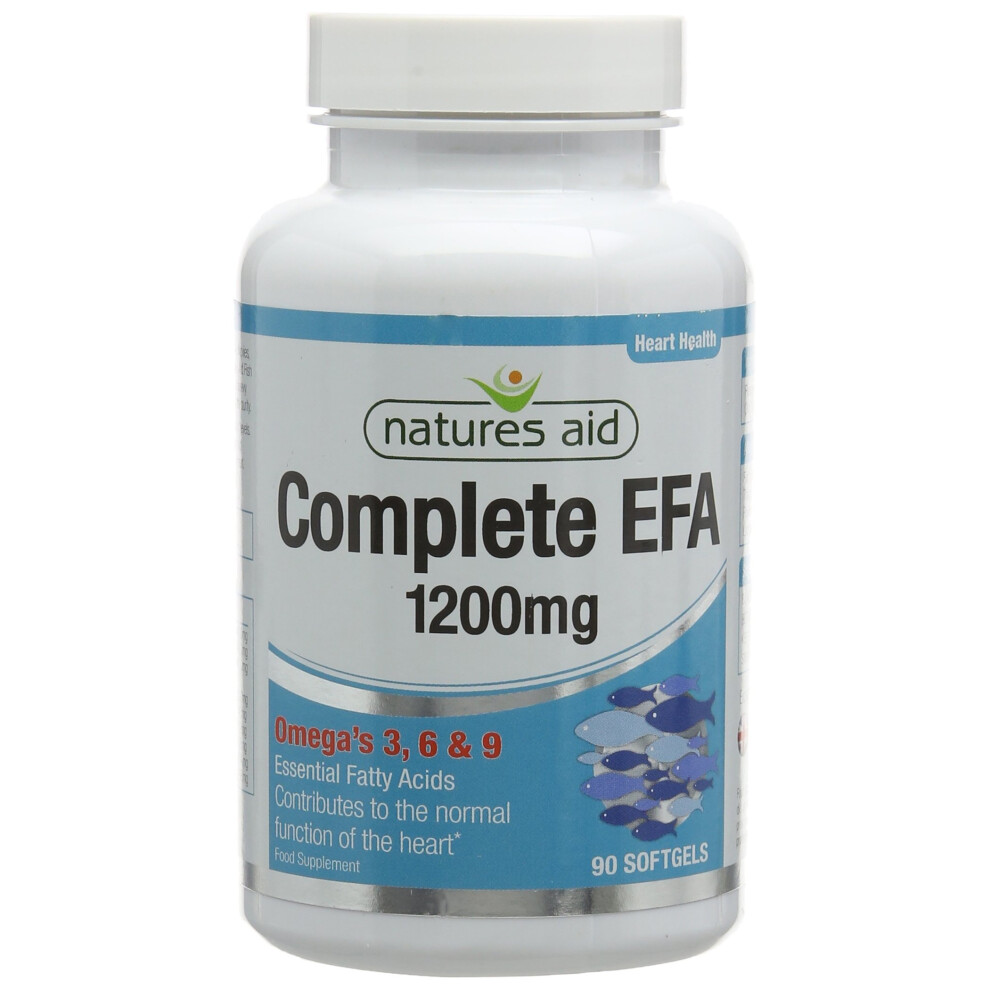 Natures Aid Complete EFA (Essential Fatty Acids) Omega 3 6 + 9 90 Caps