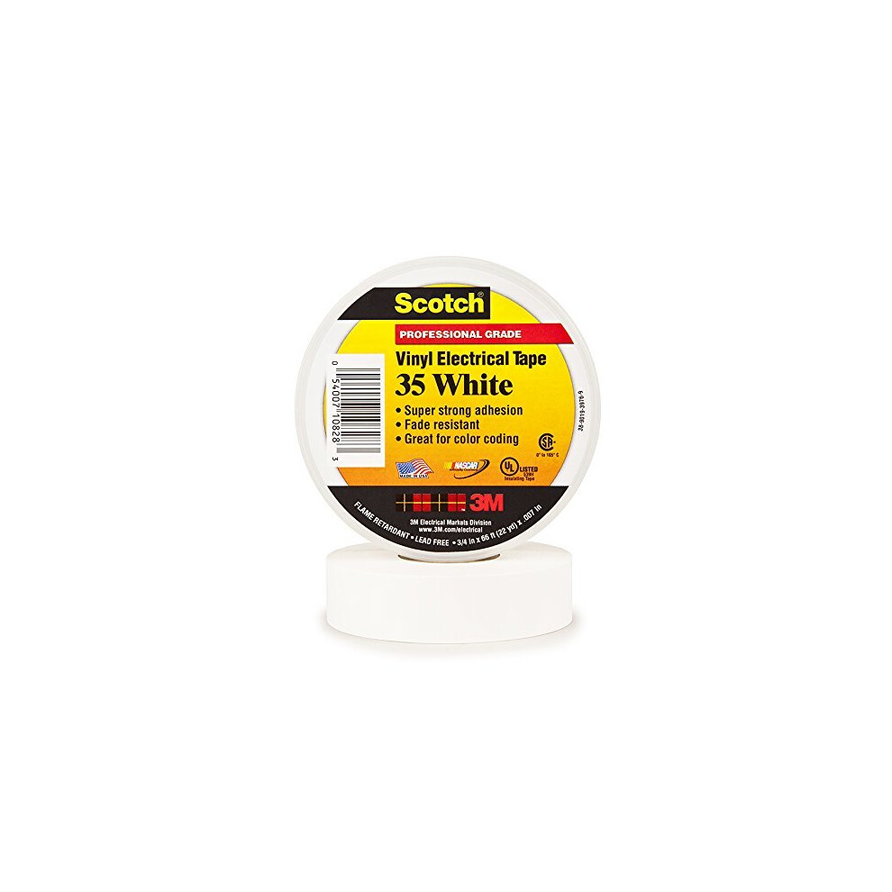 Scotch 35 Vinyl Electrical Tape White 19 mm x 20 m