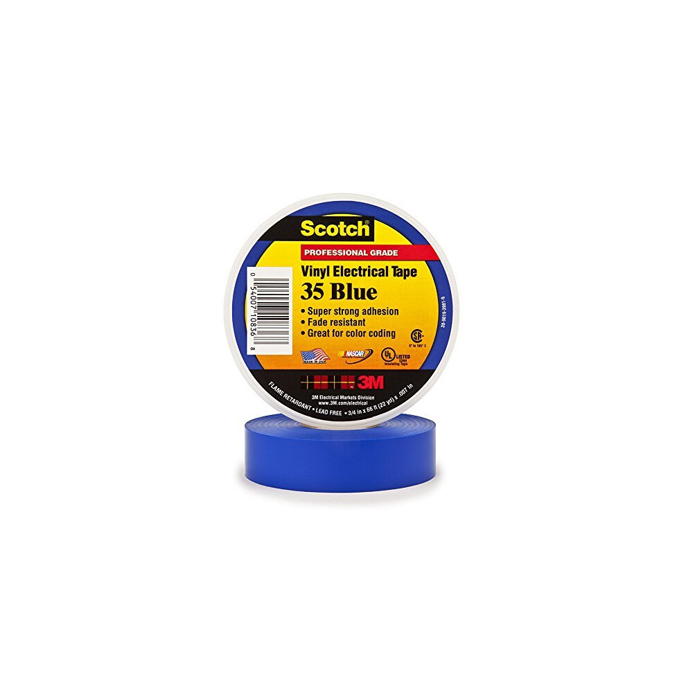 Scotch 35 Vinyl Electrical Tape Blue 19 mm x 20 m