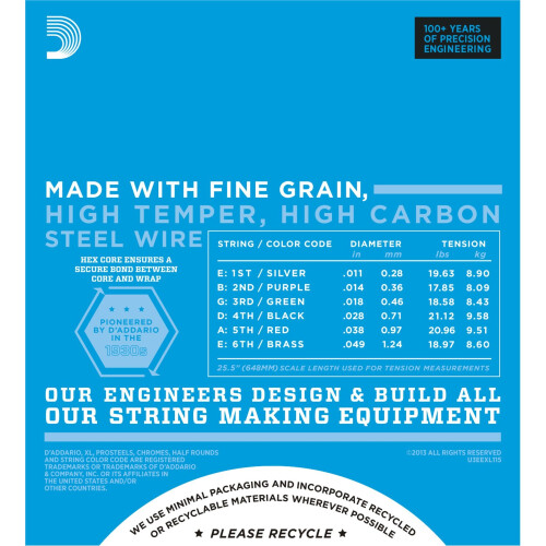 D'Addario EXL115 Electric Guitar Strings 11 -49 2