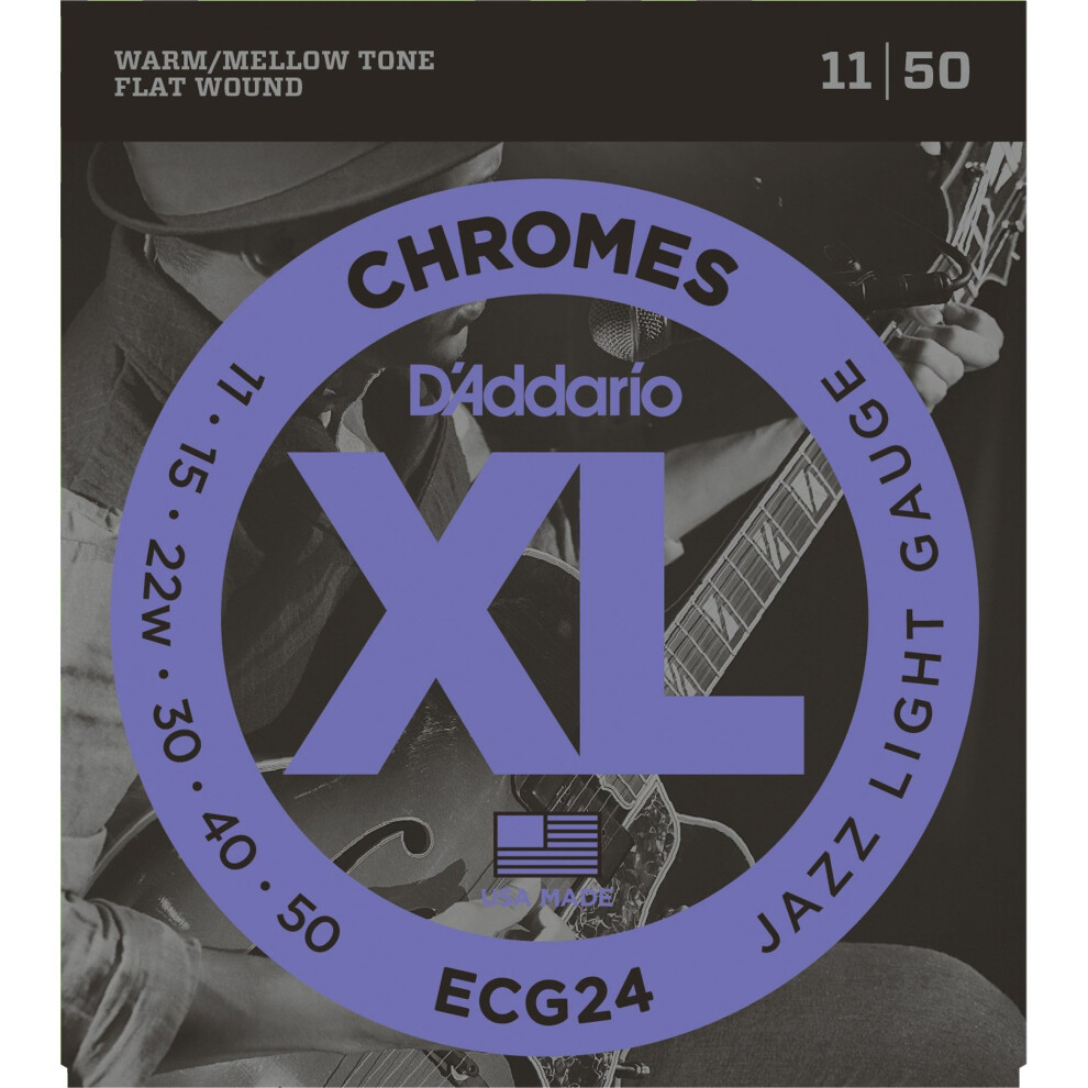 D'Addario ECG24 XL Chromes Jazz Light (.011-.050) Electric Guitar Strings