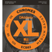 Struny do gitary basowej D'Addario XL Chromes ECB82 Long Scale Medium 50-105