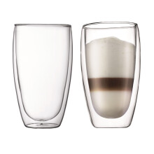 Bodum 4560-10 Pair of PAVINA Double Walled Thermo Glasses 0.45 L, 15 oz - Transparent