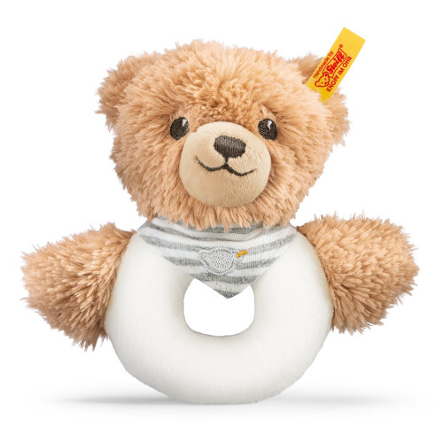 Steiff Steiff 12cm Sleep Well Bear Grip Toy (Grey) - Plush Soft Toy