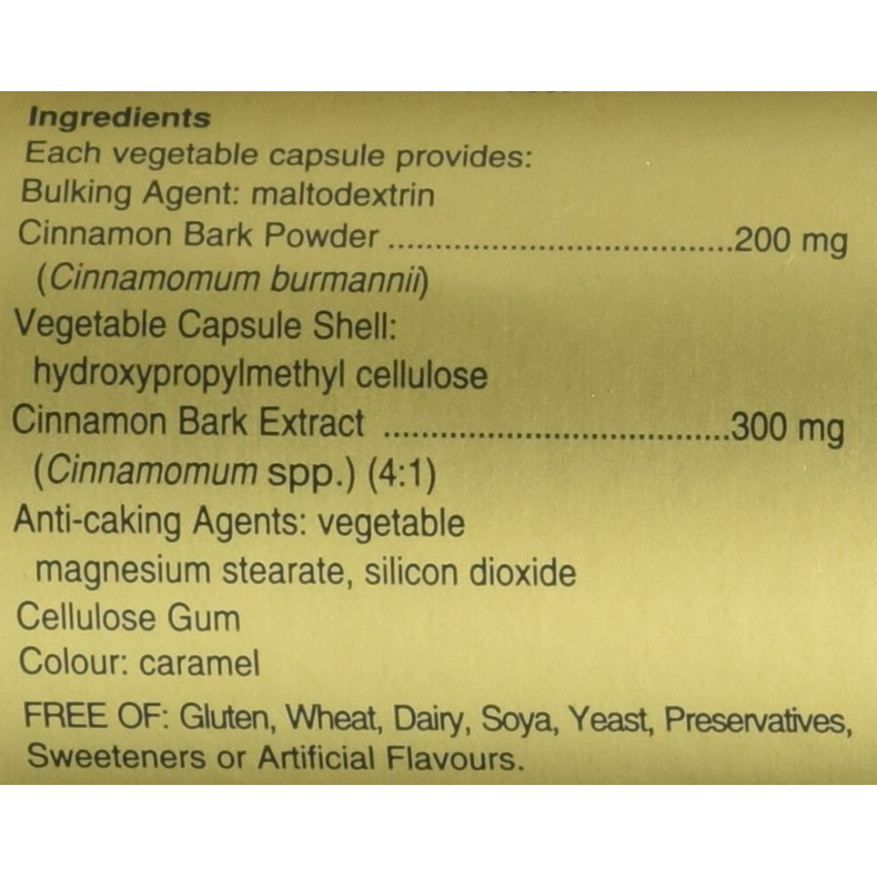 Solgar Cinnamon Vegetable Capsules - Pack of 100