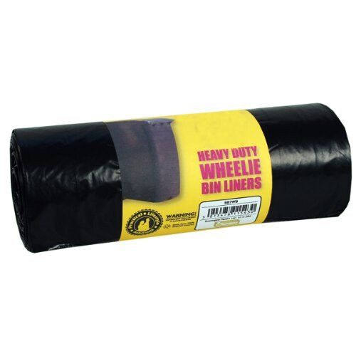 Kingfisher Kingfisher Quality Wheelie Bin Liners, Black, 440 Litre, 5-Piece