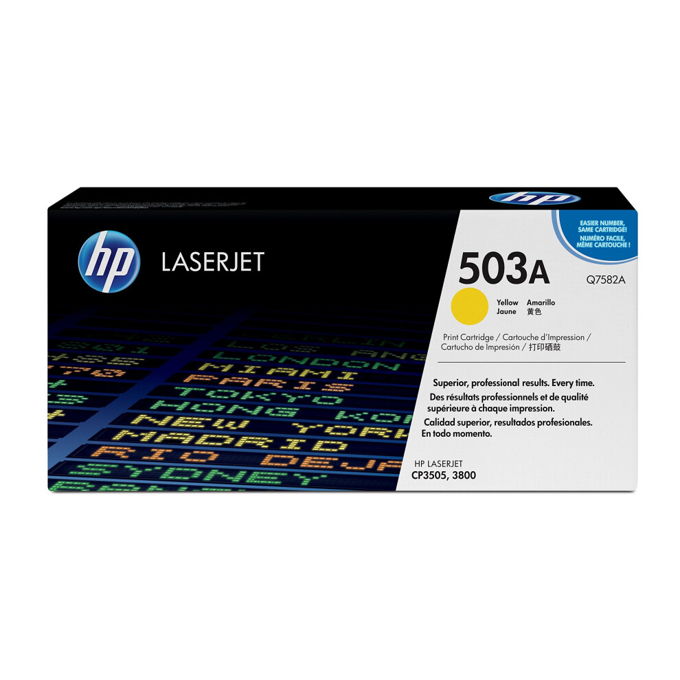 HP Hewlett Packard Color Laserjet Q7582A Yellow Cartridge packaging may vary