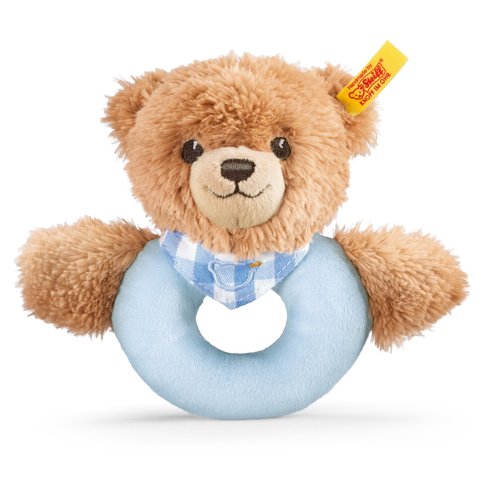 Steiff 12cm Sleep Well Bear Grip Toy (Blue)