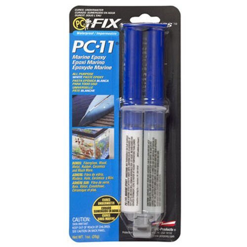PC-11 Paste Epoxy, 1 Ounce Syringe, White Marine Grade, Waterproof, Underwater Repairs