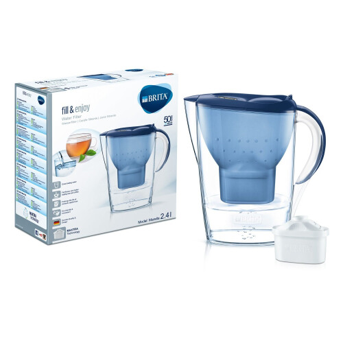 BRITA BRITA Marella Cool Water Filter Jug and Cartridge, Blue 1