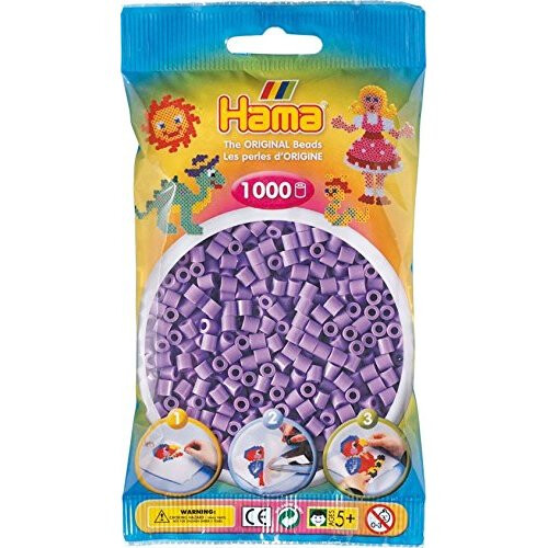 Hama Beads Hama-Perlen     Pastell-Mauve (1000 Midi-Perlen)