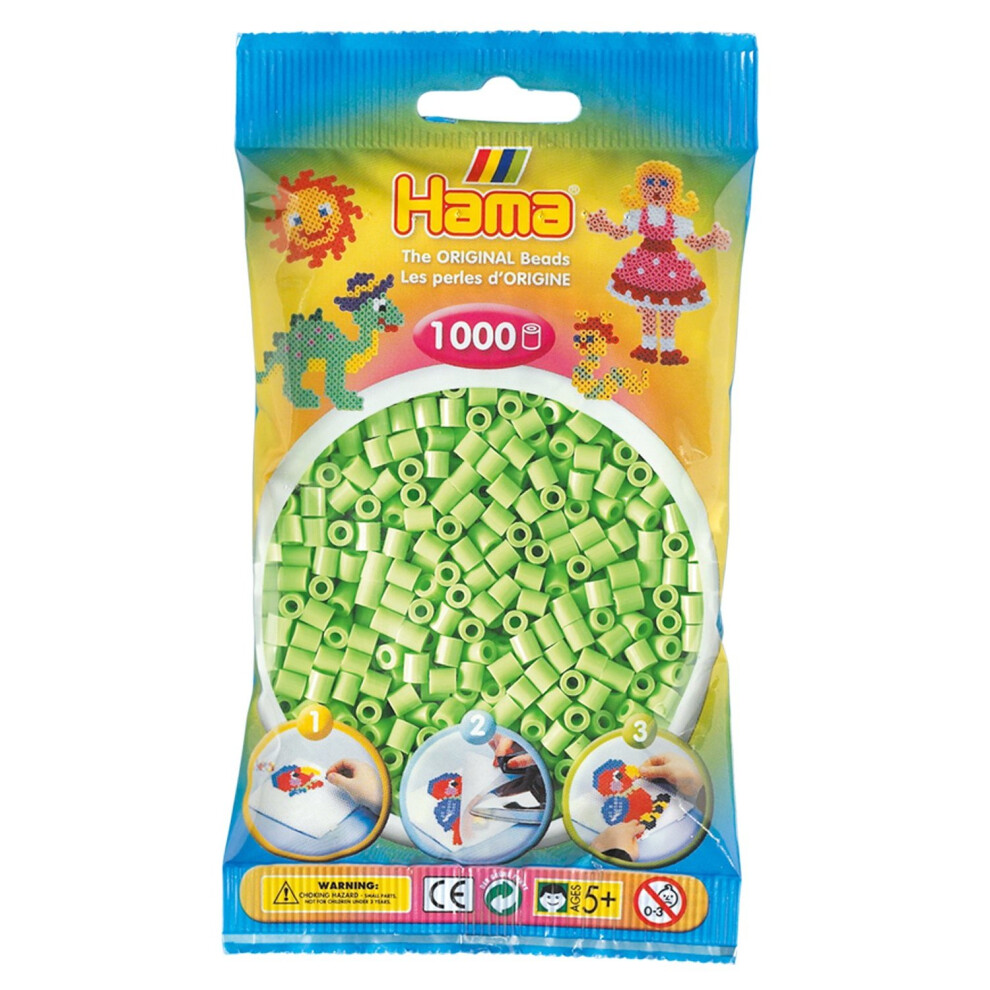 Hama Beads - Pastel Green (1000 Midi Beads)