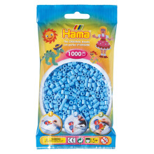 HAMA - 207-46 - Kreatives Gestalten - Perlen und Schmuck - Beutel mit 1000 pastellblauen Perlen