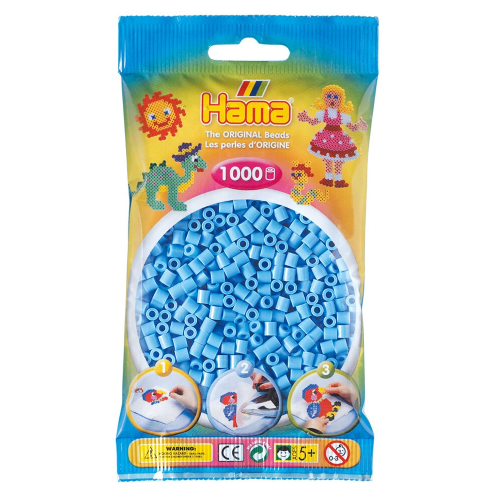 Hama Beads - Pastel Blue (1000 Midi Beads)