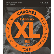 D'Addario ECG26 XL Chromes Medium (.013-.056) Electric Guitar Strings