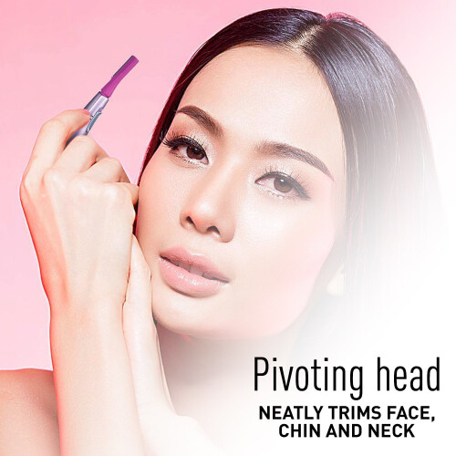 Panasonic ES2113PC Facial Hair Trimmer for Women, with Pivoting Head and Eyebrow Trimmer