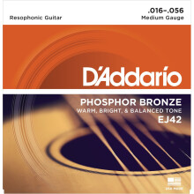 D'Addario EJ42 Phosphor Bronze Resophonic  (.016-.056) Acoustic Guitar Strings