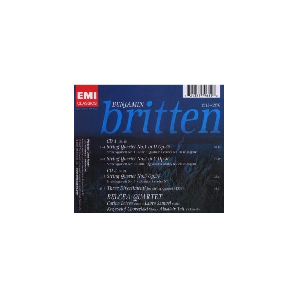 Britten: String Quartets 1, 2 & 3 - 3 Divertimenti