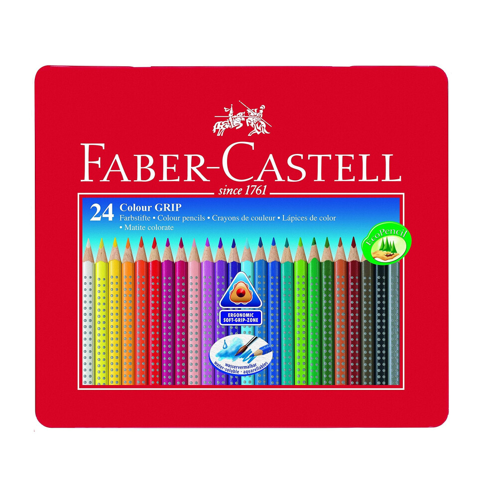 Faber-Castell Tin of 24 Colour GRIP 2001 pencils